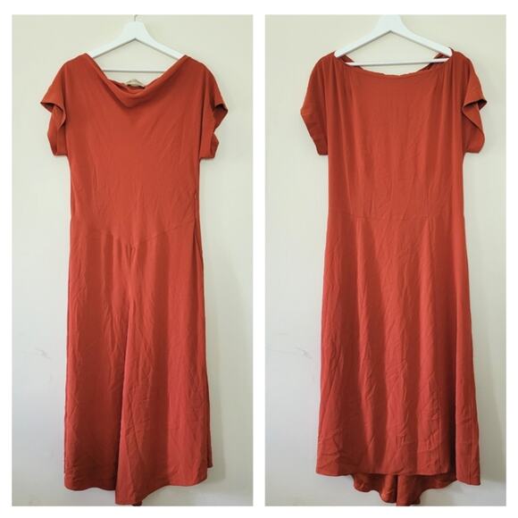 M.M. LaFleur Burnt Orange Midi Dress size 14 b23 - Picture 1 of 9